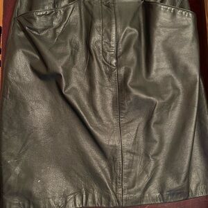 Together Black Leather skirt